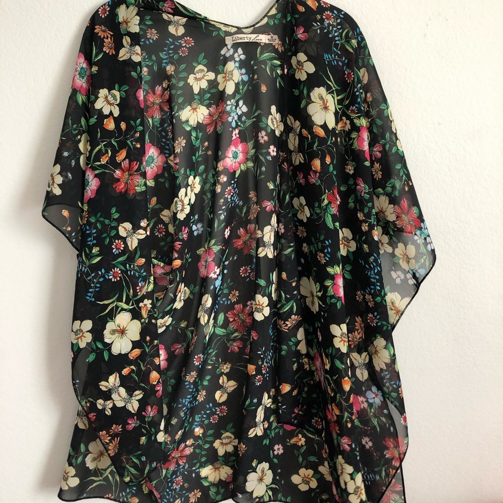 Sheer Floral Kimono
